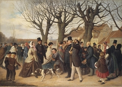 Promenading on the Ramparts of Copenhagen on the Evening of a Public Holiday in Spring by Andreas Herman Hunæus