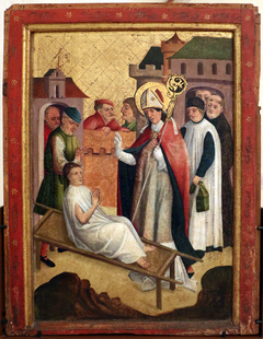 Saint Martin resurrects a Child by Master of Saint Anne of Eppan