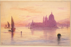 Santa Maria della Salute, Venice, at Sunset by Edward Lear
