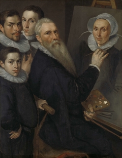 Self Portrait of the Painter and his Family by Jacob Willemsz. Delff I