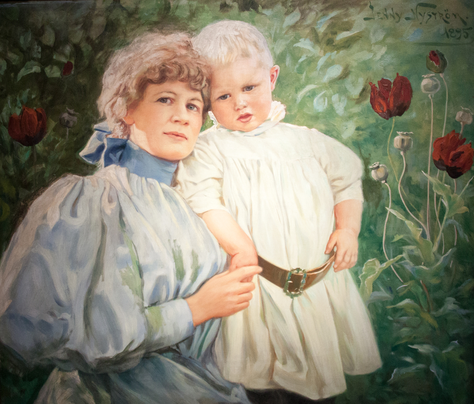 Self-portrait with her son