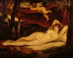 Sleeping Nymph and Cupid