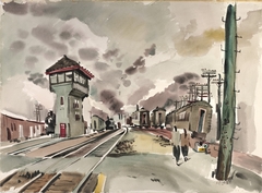 Southern Pacific Depot in the Morning by Dong Kingman