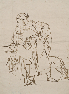 Standing male figure by Giovanni Domenico Tiepolo