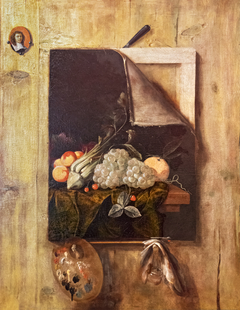 Still life, trompe l'oeil by Cornelis Norbertus Gijsbrechts