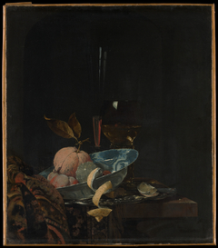 Still Life with Fruit, Glassware, and a Wanli Bowl by Willem Kalf