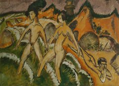 Striding into the Sea by Ernst Ludwig Kirchner