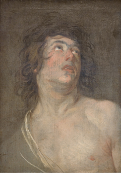 Study Head of a Young Man Looking Upwards. St Sebastian by Anthony van Dyck