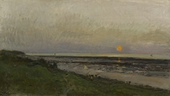 Sunset near Villerville by Charles-François Daubigny