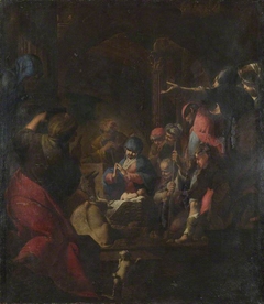 The Adoration of the Shepherds by Giovanni Battista Spinelli