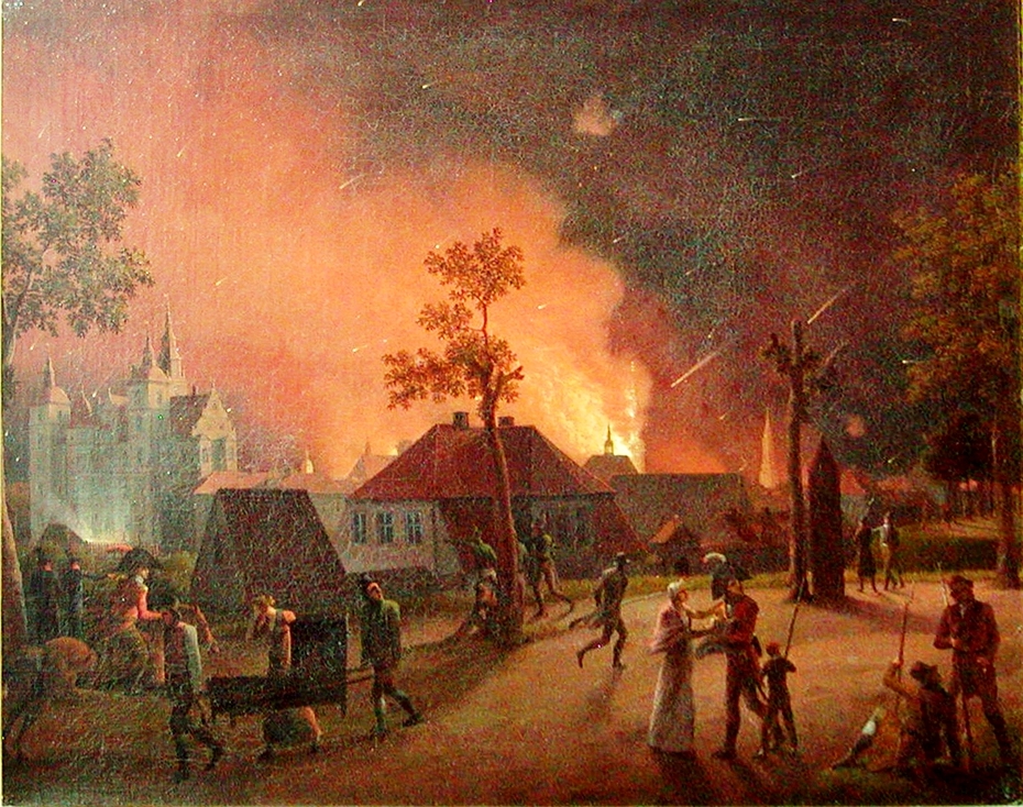 The bombardment of Copenhagen, the night between the 3rd and 4th of September 1807