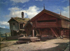 The Farm Gulsvik in Hallingdal by Adolph Tidemand