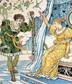 The Frog Turns Into A Prince - Illustration For "The Frog Prince by Walter Crane - Walter Crane - ABDAG003357
