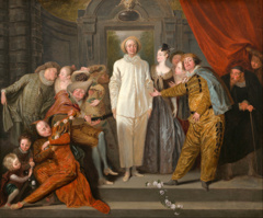 The Italian Comedians by Jean-Antoine Watteau