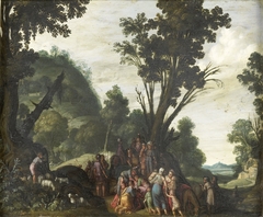 The meeting of Jacob and Esau by Jacob Pynas