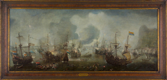 The naval battle at Gibraltar, 25 April 1607 by Cornelis Claesz van Wieringen