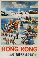 The Noon Day Gun in Hong Kong, jet there B.O.A.C. by Dong Kingman