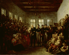 The Prince of Orange Visititing Flood Victims at the Almoners Orphanage, Amsterdam, on 14 February 1825