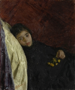 The sick child by Antonio Mancini