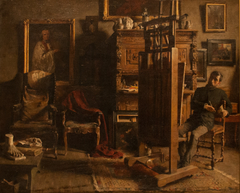 The Studio of the painter Jules Lambeaux by Charles Mertens