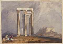 The Temple of Jupiter Olympus, Athens by Clarkson Frederick Stanfield