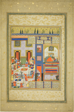 The Wedding Night of Anushirvan and the Khaqan's Daughter (from a copy of Firdausi's Shahnama) by Anonymous