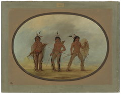 Three Cheyenne Warriors by George Catlin