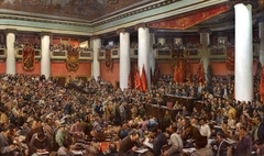 Торжественное открытие II конгресса Коминтерна во дворце Урицкого в Ленинграде