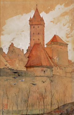 Towers from the City Wall, Nuremberg by Cass Gilbert
