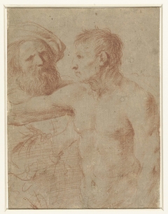 Twee mannen by Guercino
