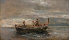 Two Men in a Rowing Boat
