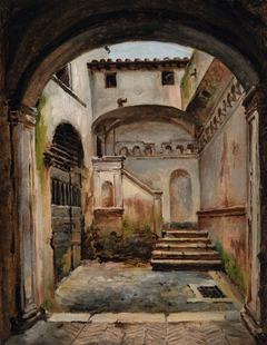 Une cour en Italie by François Marius Granet