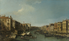 Venice: The Grand Canal from the Rialto to the Palazzo Foscari by Canaletto