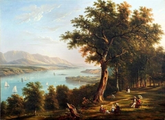 View from Hyde Park on the Hudson River by Victor de Grailly