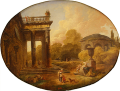 View of the Borghese Gardens in Rome by Hubert Robert