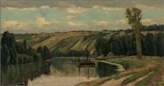 View of the Seine near Mantes by Nicolaas Bastert