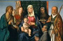 Virgin and Child with Saints and a Donor by Boccaccio Boccaccino