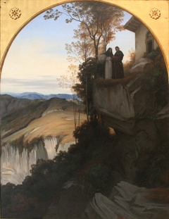 Vue prise dans les Apennins sur le sommet du mont Lavernia by Édouard Bertin