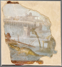 Wall Fragment with a Nile Landscape by anonymous painter