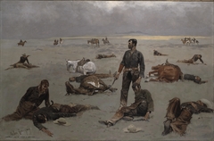 What an Unbranded Cow Has Cost by Frederic Remington