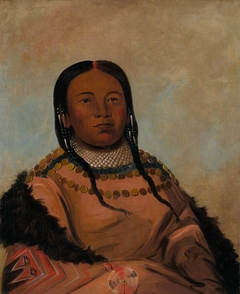Wi-lóoh-tah-eeh-tcháh-ta-máh-nee, Red Thing That Touches in Marching, Daughter of Black Rock by George Catlin