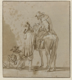 Willem van de Velde en zijn zoons Willem en Adriaen by Unknown Artist