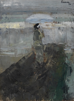 Woman on a Breakwater by James Ensor