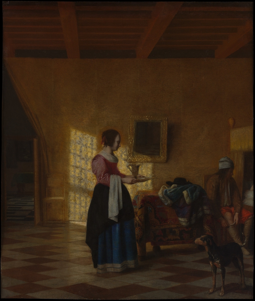 Woman with a Water Pitcher, and a Man by a Bed ("The Maidservant")