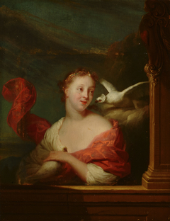 Young Woman with Pigeons (Venus?) by Godfried Schalcken
